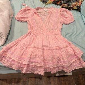Fancy D Boutique Jailyn Eyelet Mini Ruffled Dress